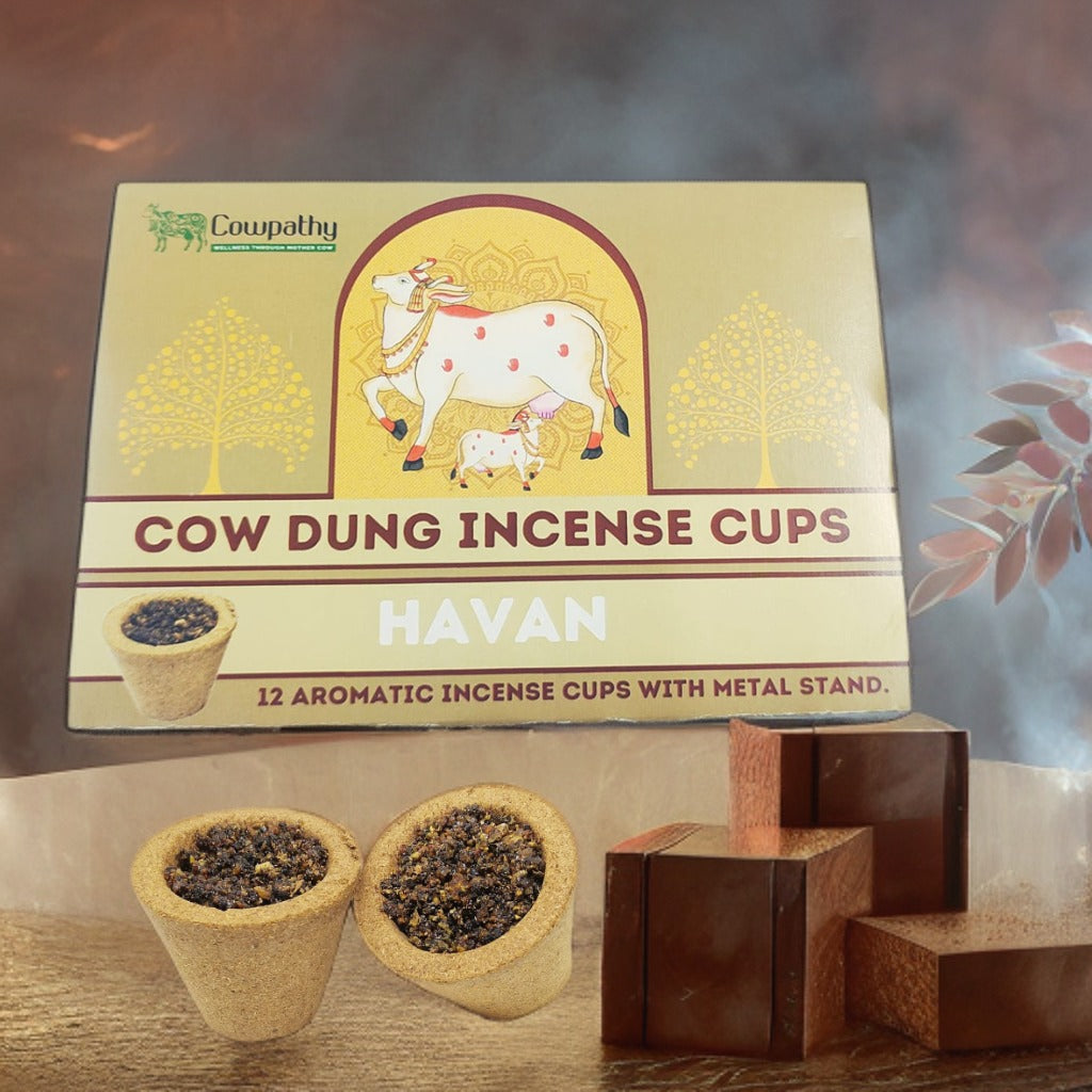 COW DUNG SAMBHRANI CUP(HAVAN CUP)