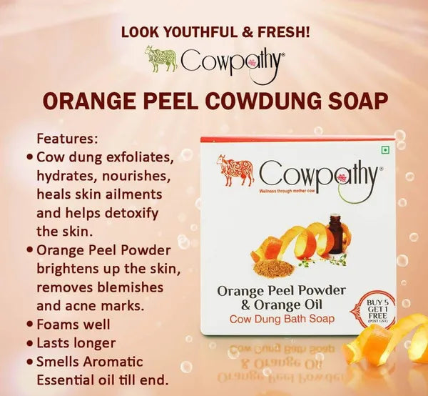 Cow dung Soap Orange peel - Orange oil