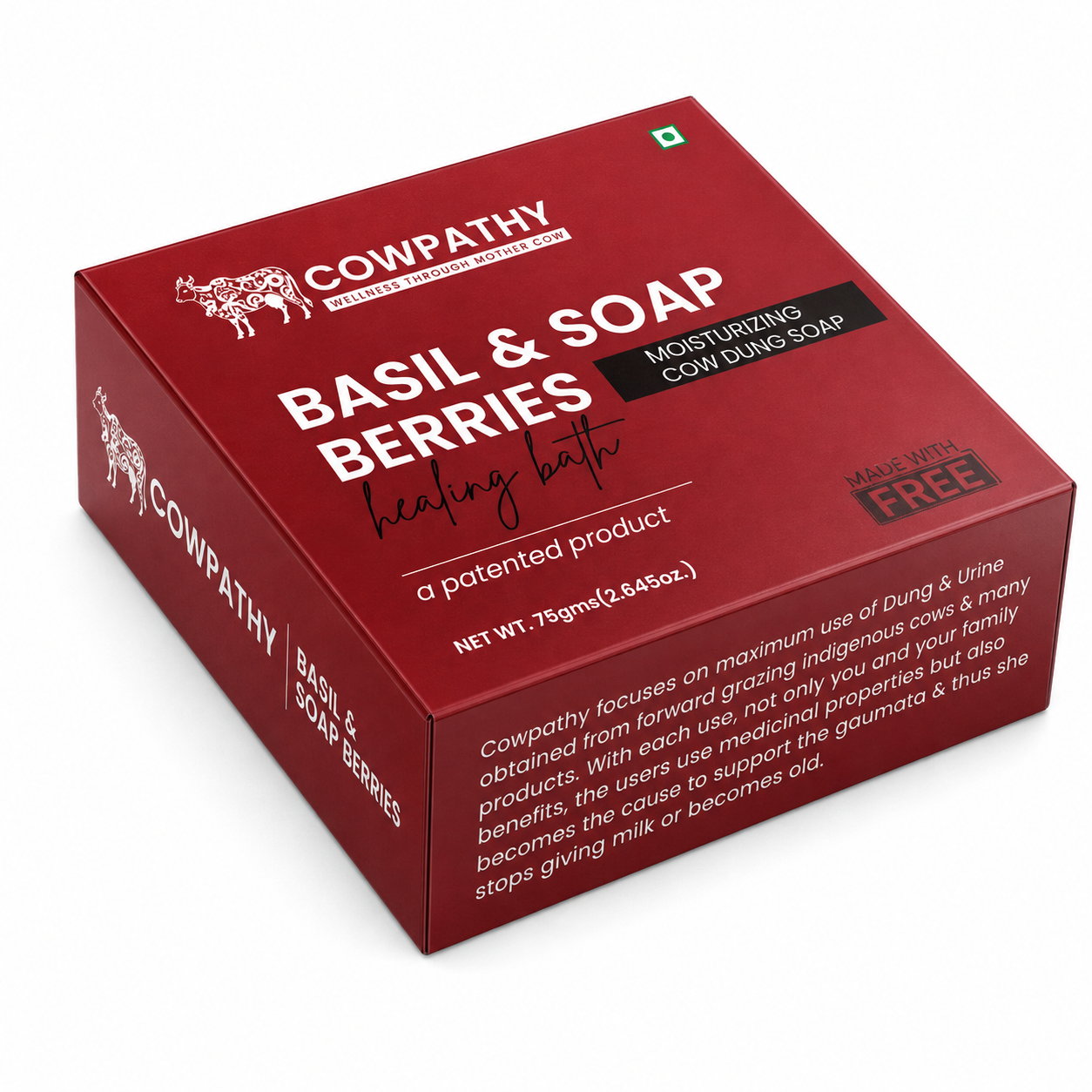Cow dung Soap Basil - Soap Berries