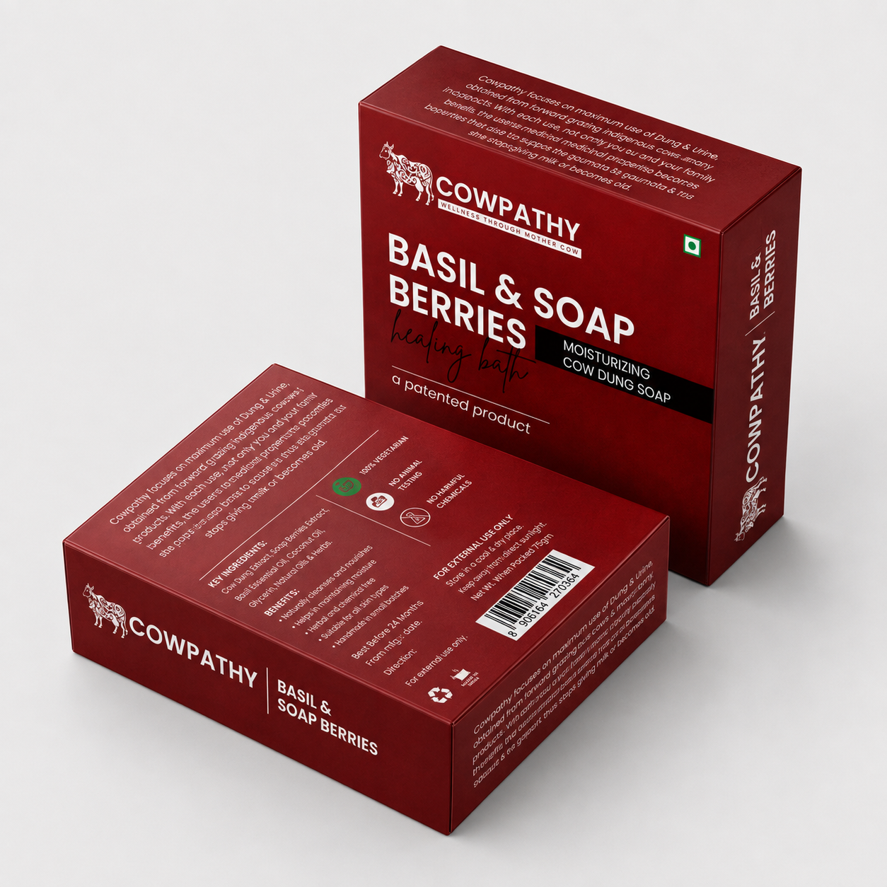 Cow dung Soap Basil - Soap Berries