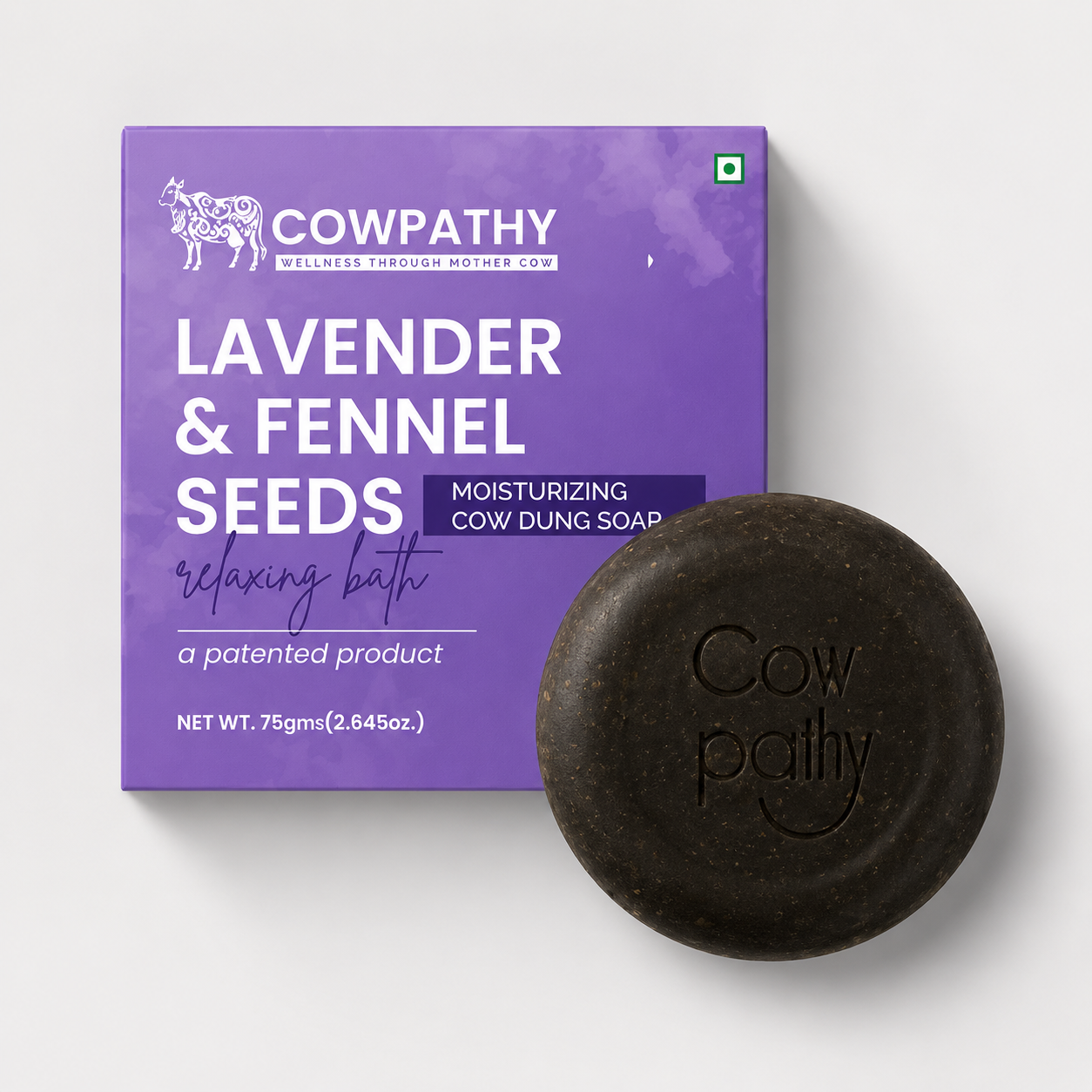 Cow dung Soap Lavender - Fennel seeds