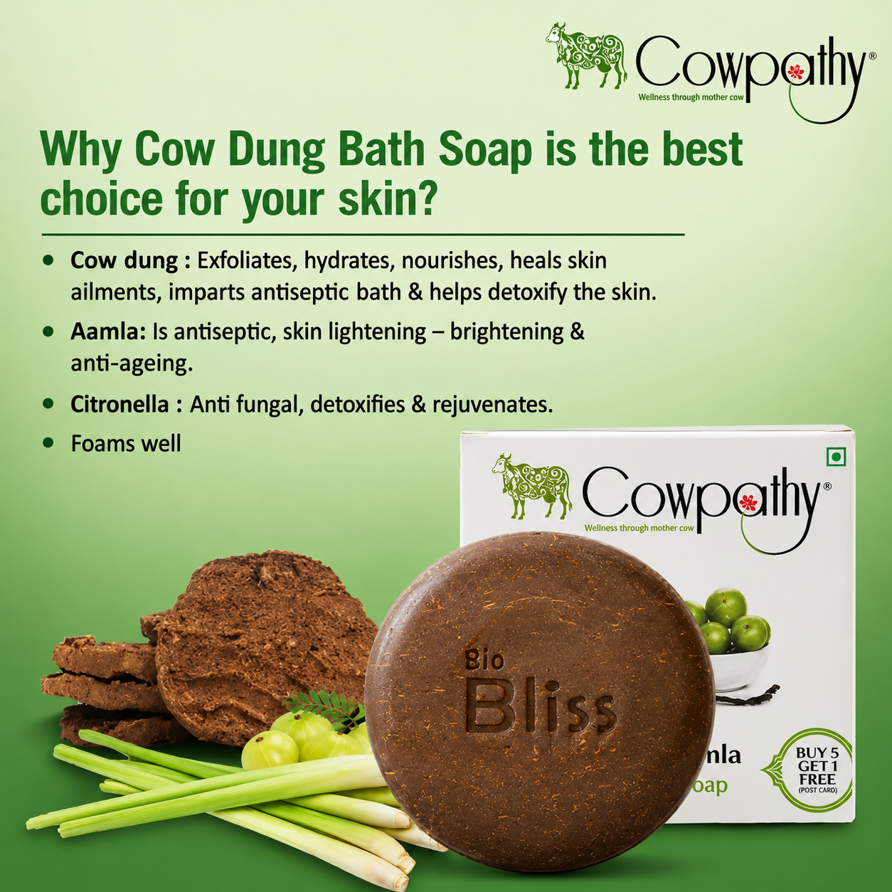 Cow dung Soap Neem oil - Neem Powder