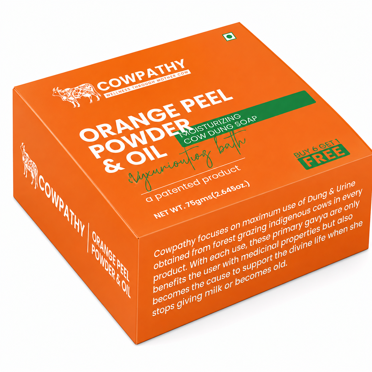 Cow dung Soap Orange peel - Orange oil