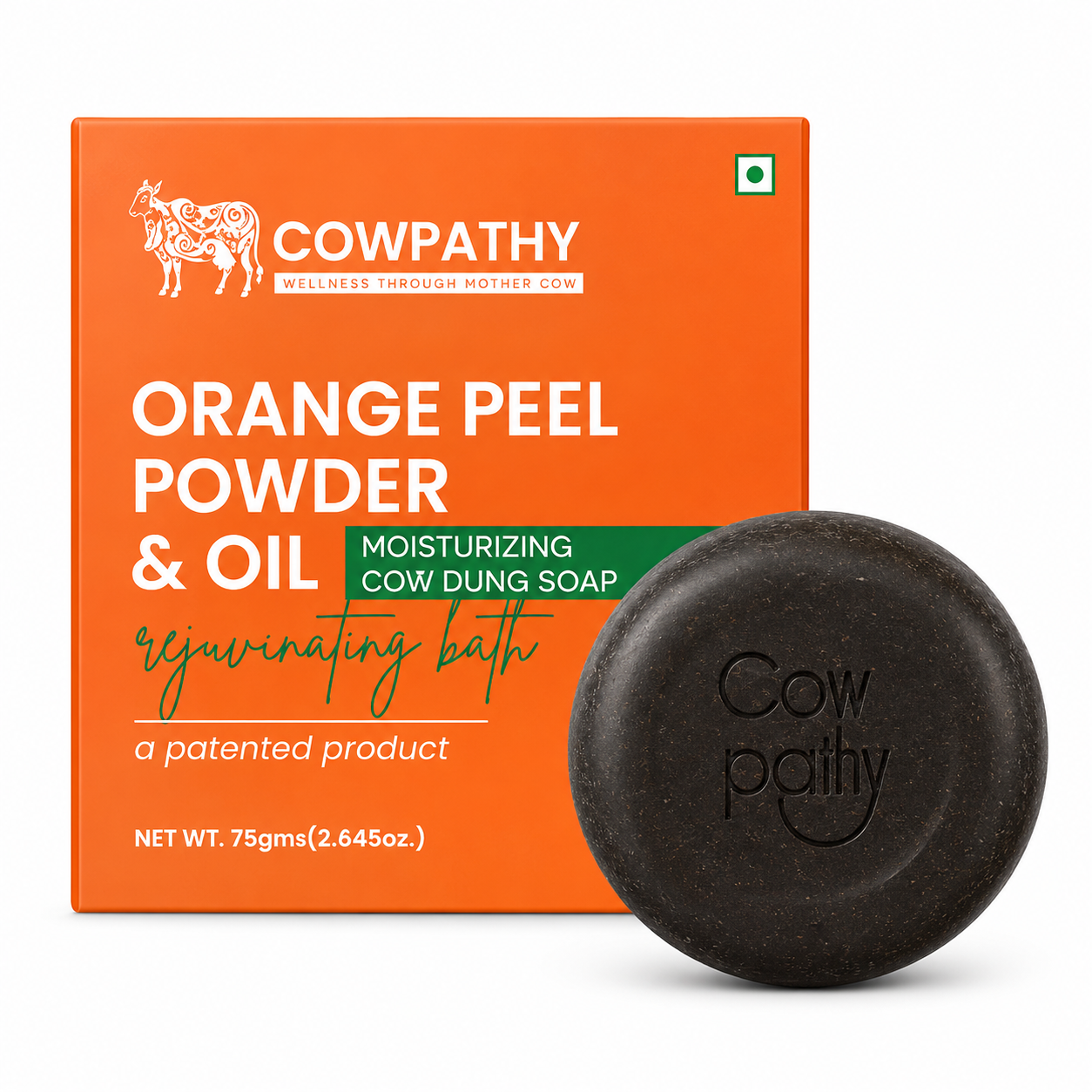 Cow dung Soap Orange peel - Orange oil