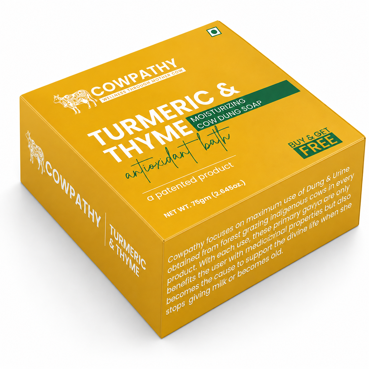Cow dung Soap Turmeric - Thyme