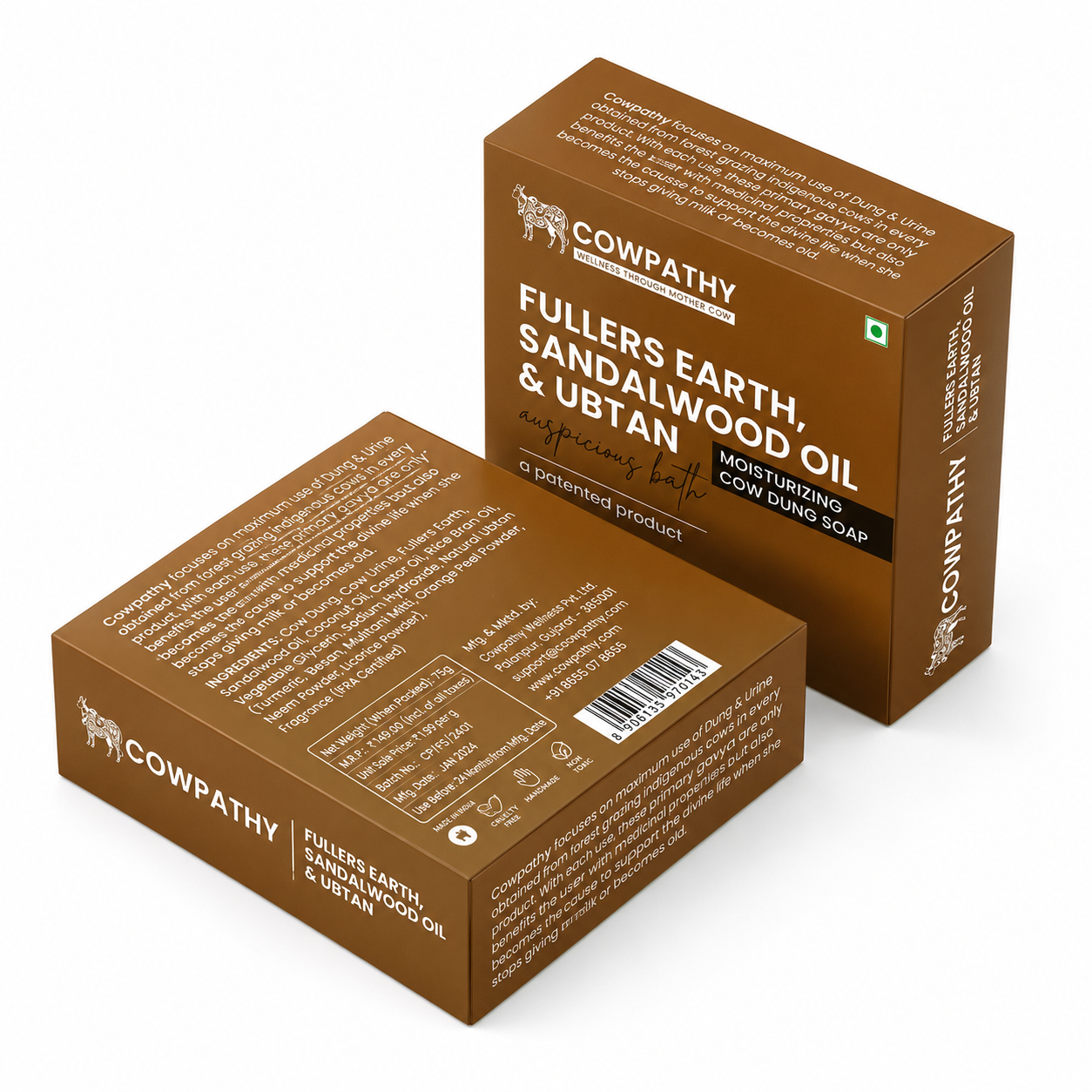 Cow dung Soap Ubtan - Sandal wood