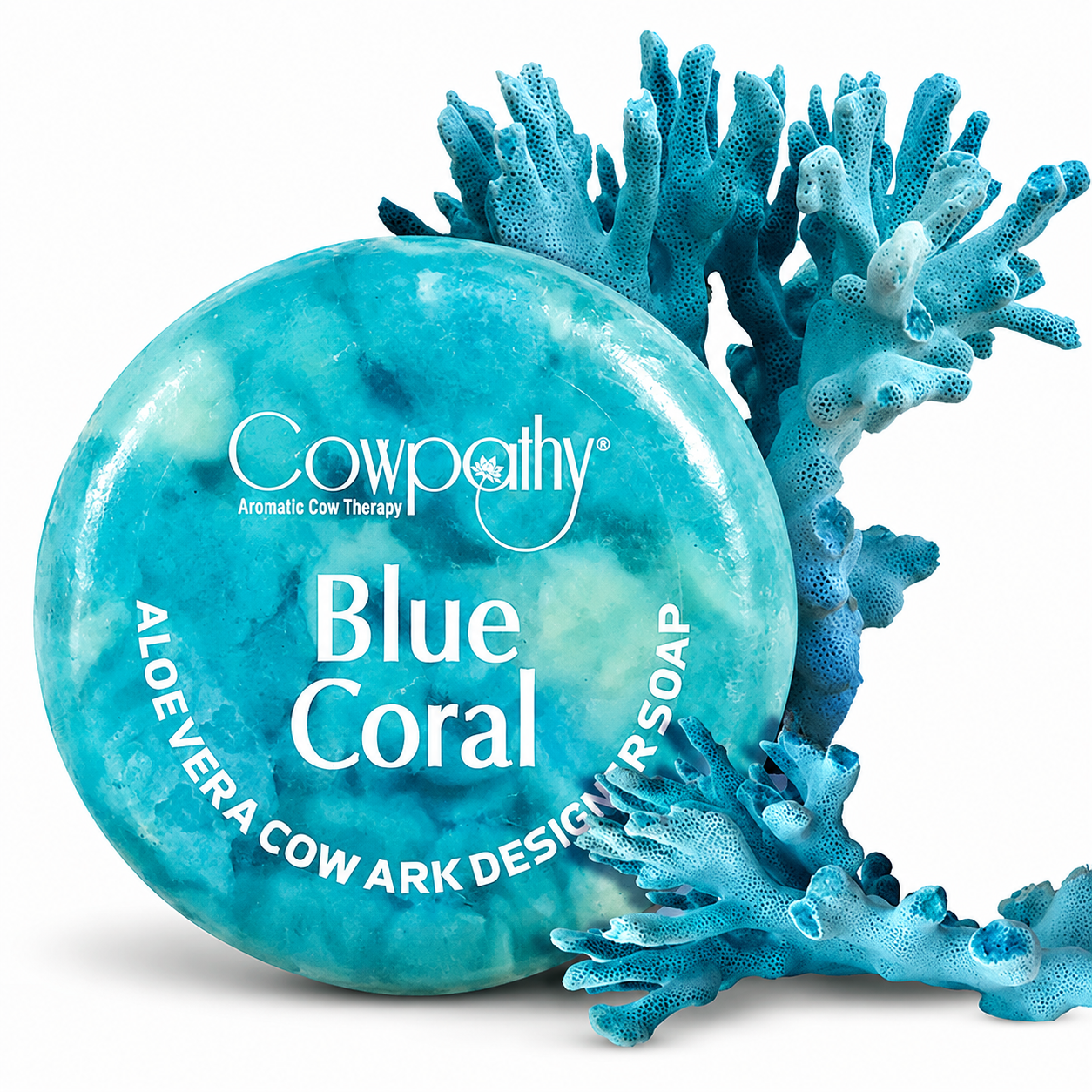 Hand made Cow urine Soap Blue Coral