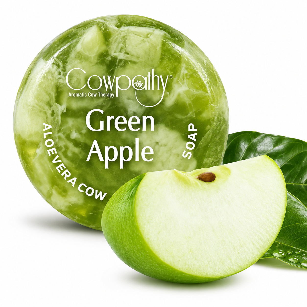 Hand made Cow urine Soap Green Apple