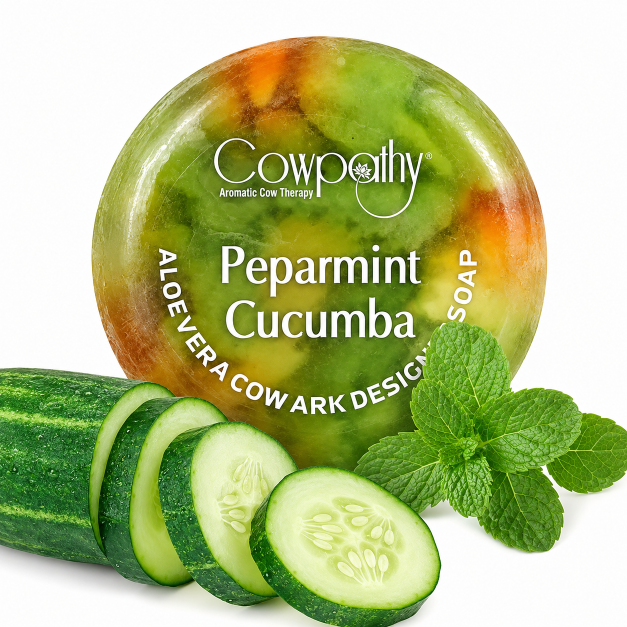 Hand made Cow urine Soap Peparmint Cucumber