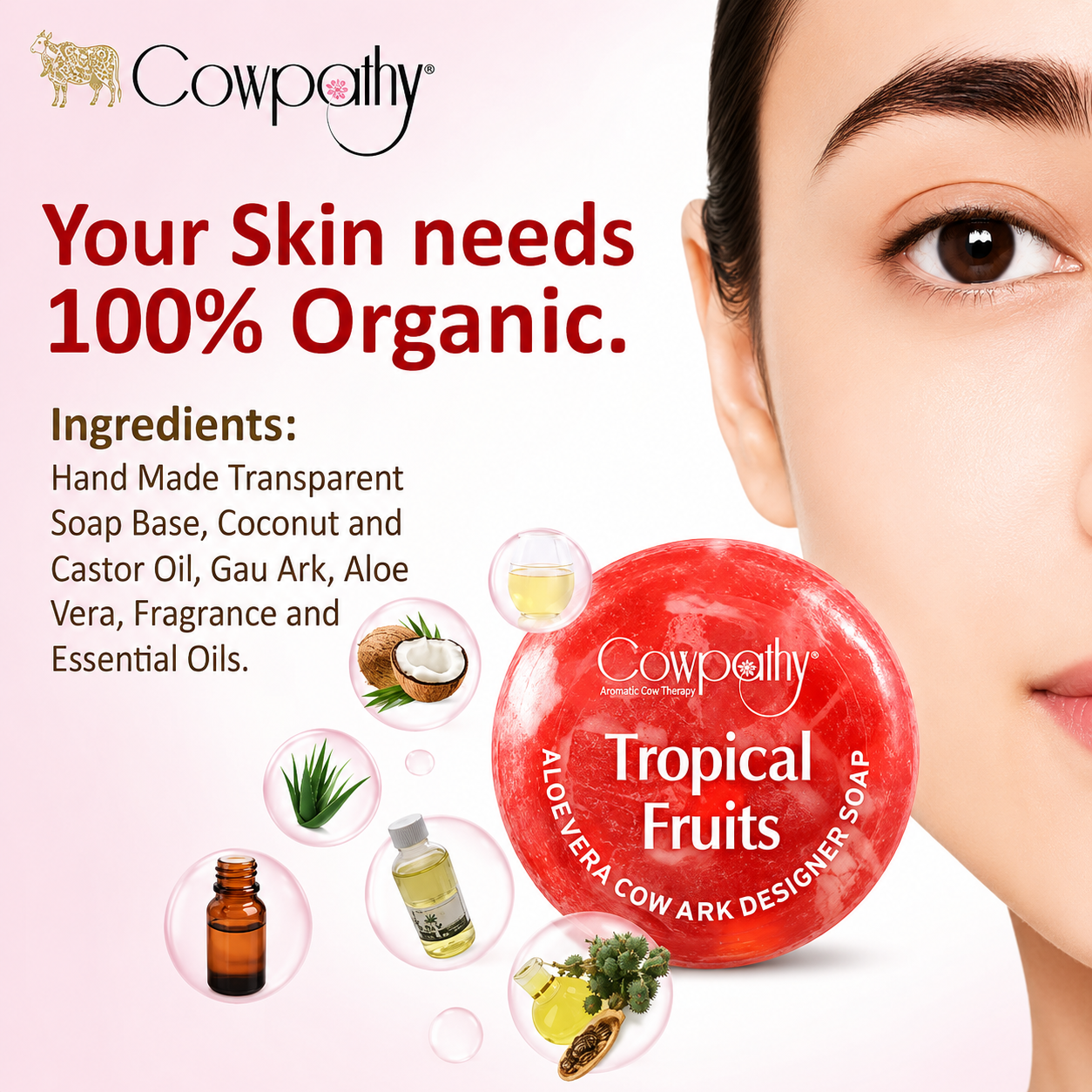 Hand made Cow urine Soap Tropical Fruits