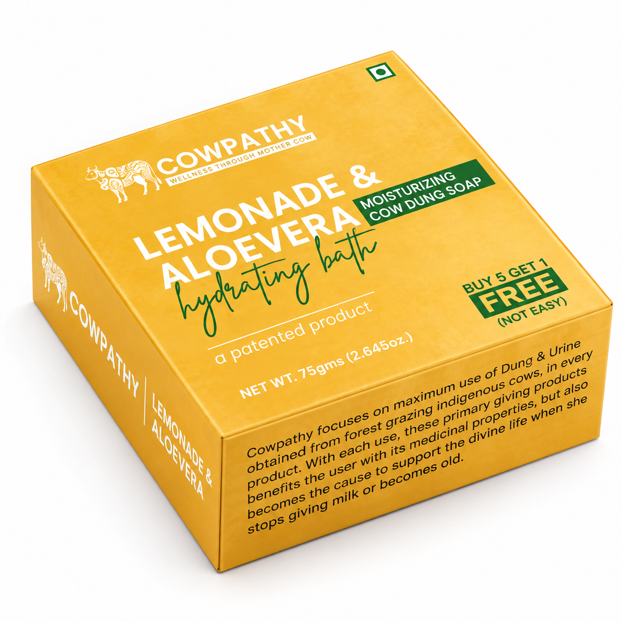Lemonade & Aloe Vera Cowdung Soap - Pack of 7