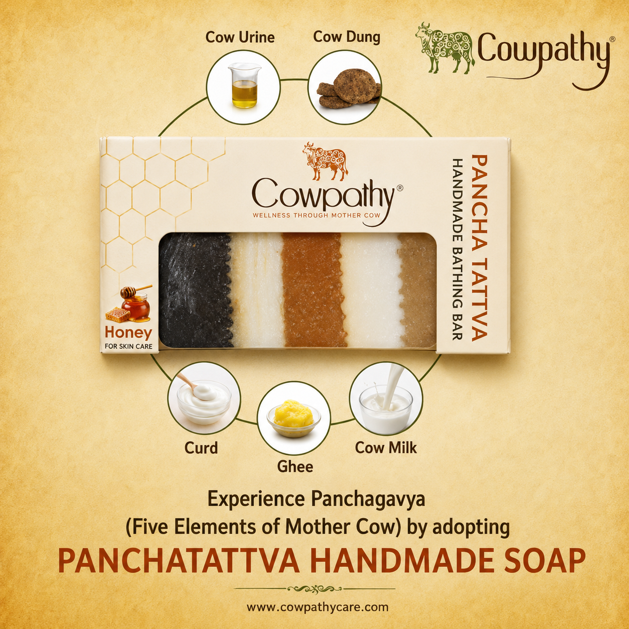 Pancha Gavya Honey Soap