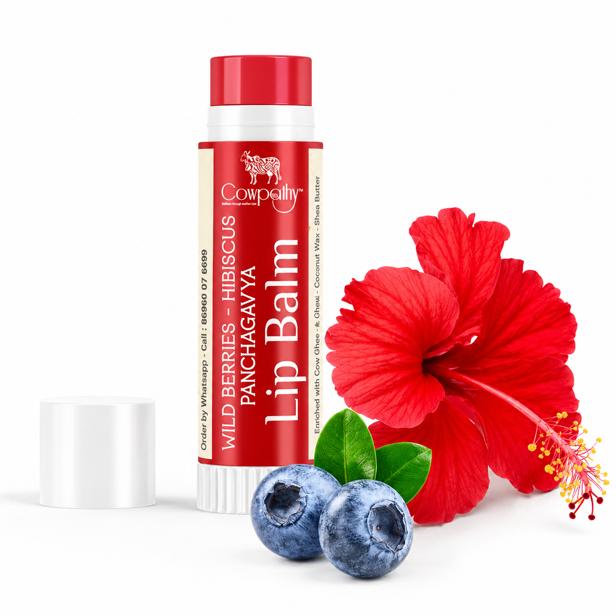Panchagavya Lip Balm Wild Berries & Hibiscus