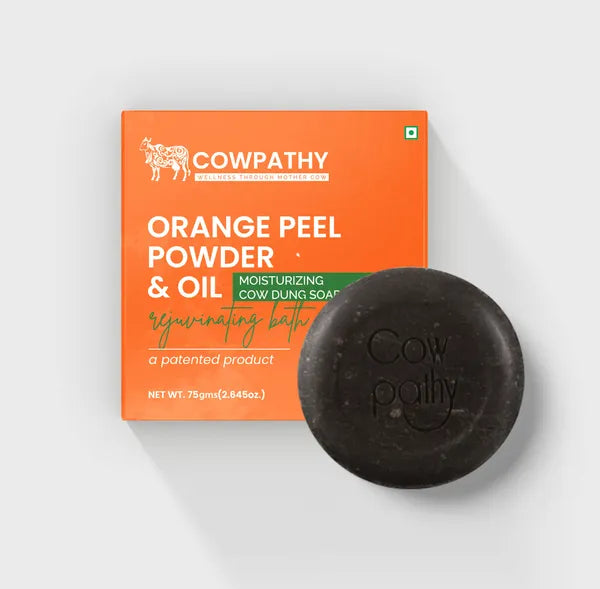 Orange Peel Powder & Oil Cowdung Soap - Pack of 7