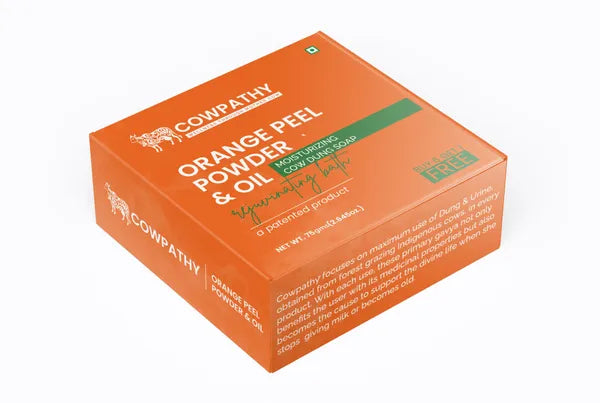 Orange Peel Powder & Oil Cowdung Soap - Pack of 7