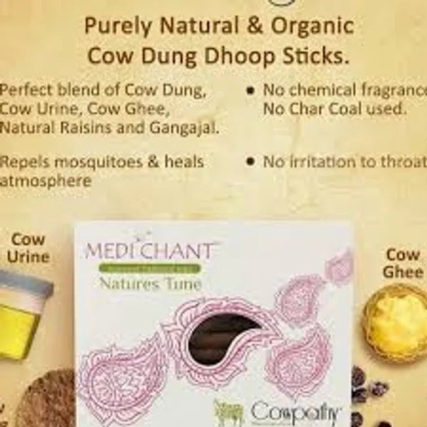 Cow Dung Incense Dhoop Stick Nature's Tune. No Bamboo