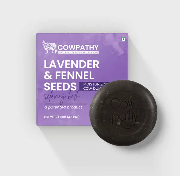 Cow dung Soap Lavender - Fennel seeds