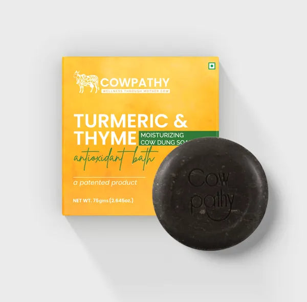 Cow dung Soap Turmeric Thyme Cowpathy